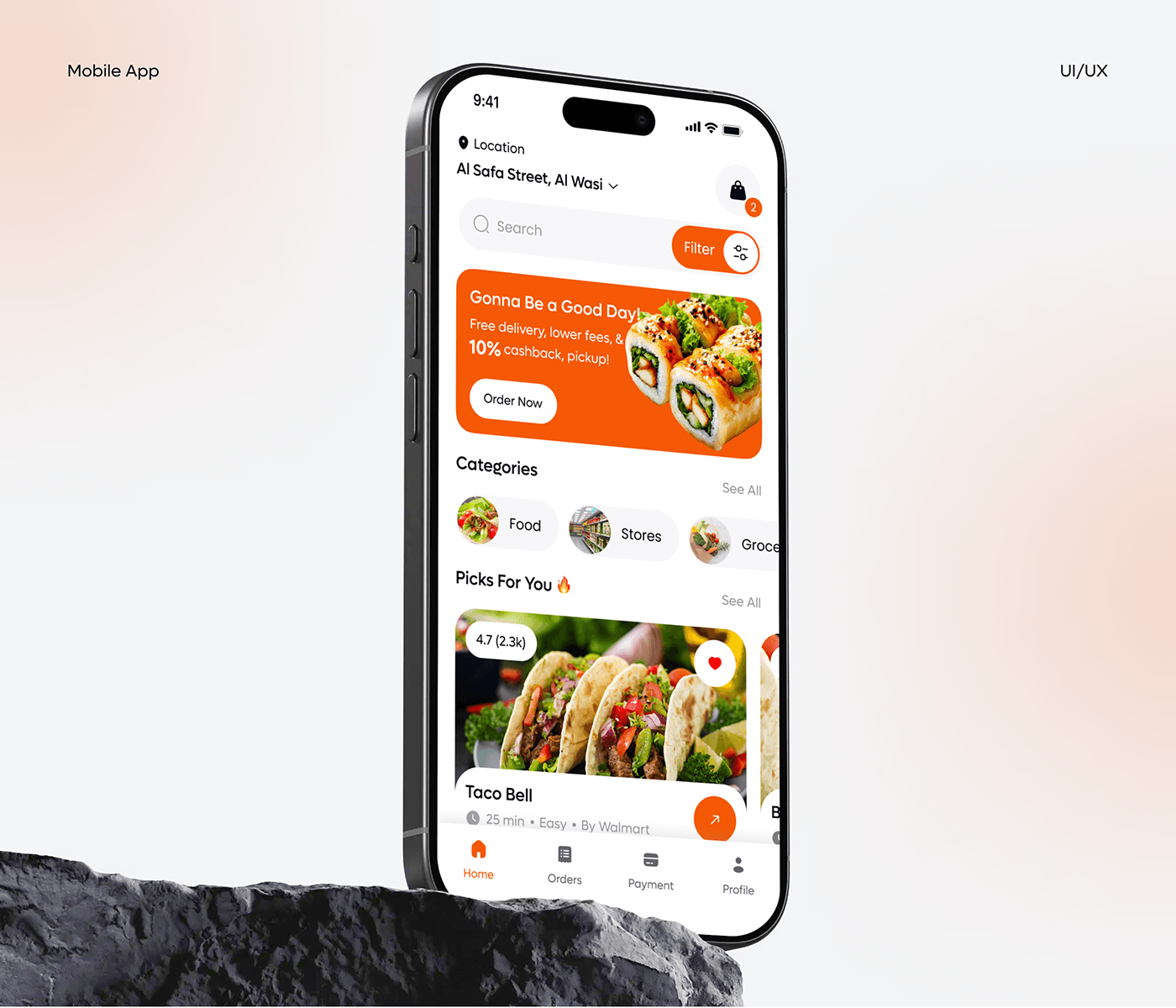 Food Delivery Mobile App UI